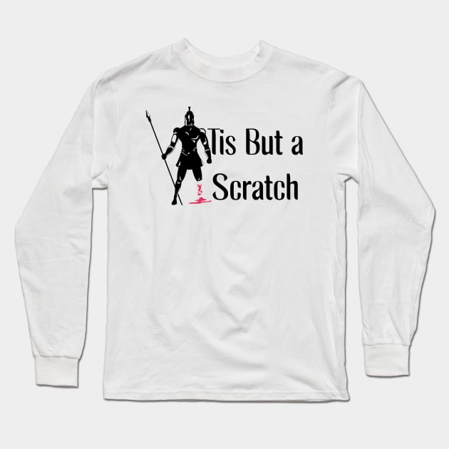 Tis But A Scratch Long Sleeve T-Shirt by Quincey Abstract Designs